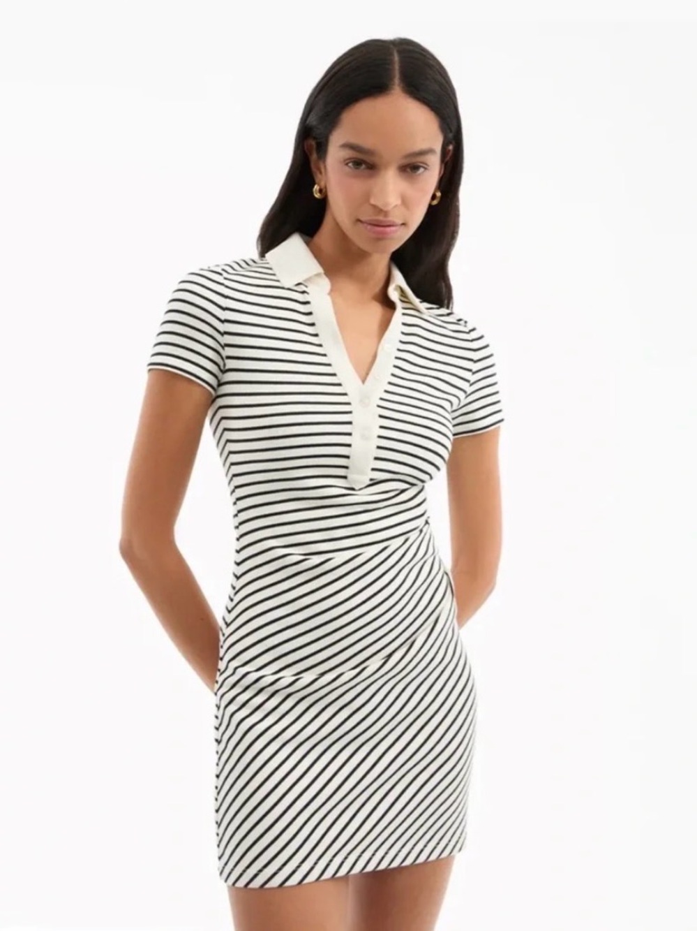 Veronica Beard Lanier Striped Polo Mini Dress - Picture 2 of 5